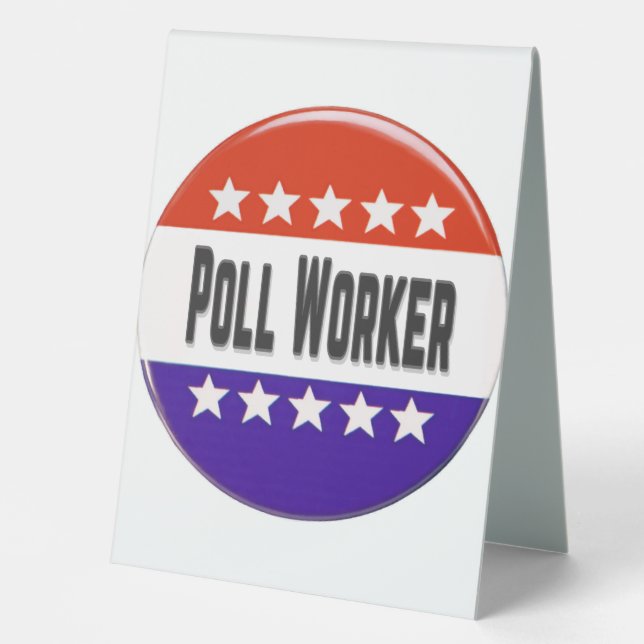 Poll Worker Table Tent (Front)