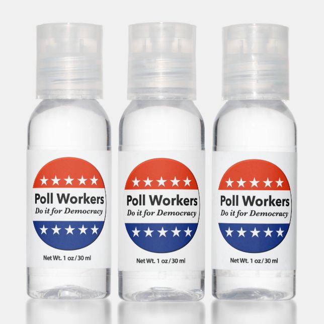 Poll Workers Do It For Democracy Hand Sanitizer (Set)