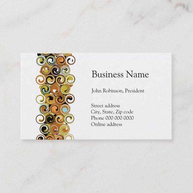 Pollack Swirl bus. card (Front)