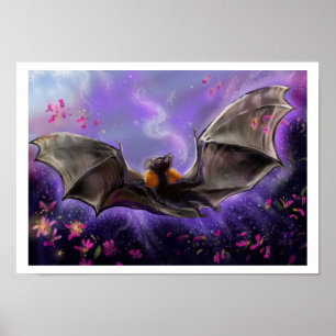 Pollen and Stardust Flying Fox Poster