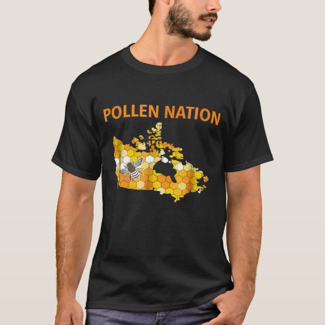 Pollen Nation Canada Beekeeper And Beekeeping T-Shirt (Front)