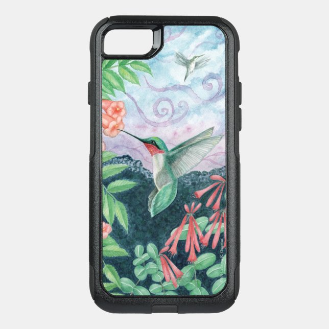Pollinate Ruby Throated Hummingbird iPhone 12 Case (Back)