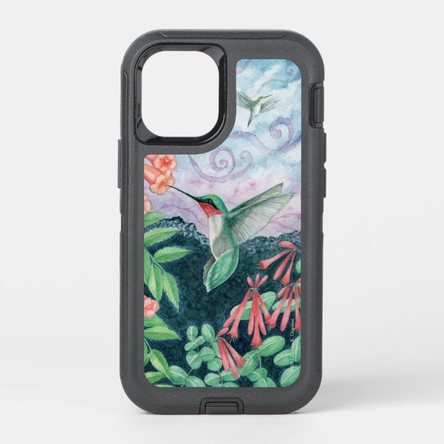 Pollinate Ruby Throated Hummingbird iPhone 12 Case (Back)