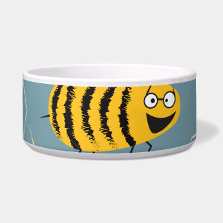 Pollinating Bees, Flowering Garden Scene. Bowl