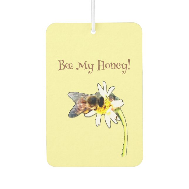Pollinating Bumble Bee on a Flower Customized Air Freshener (Front)