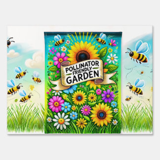 Pollinator Friendly Garden Flag – Love Nature Gard Sign