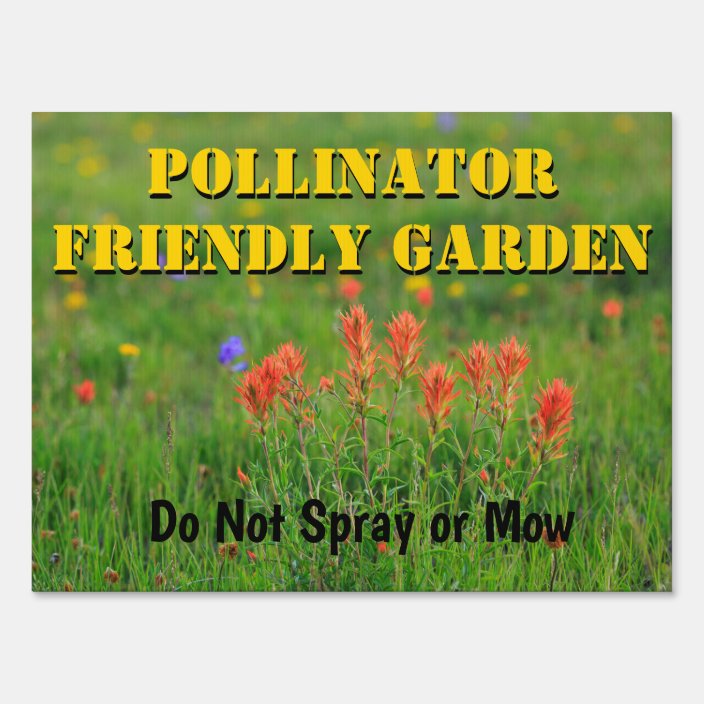 Pollinator Friendly Garden Sign | Zazzle.com