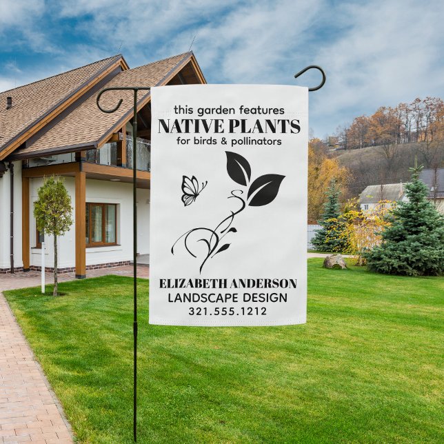 Pollinator Friendly Native Plants Landscaping Garden Flag (Creator Uploaded)