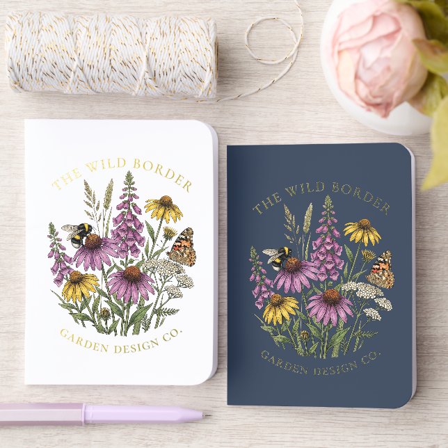 Pollinator Garden Foiled Pocket Notebook Set (Wedding)