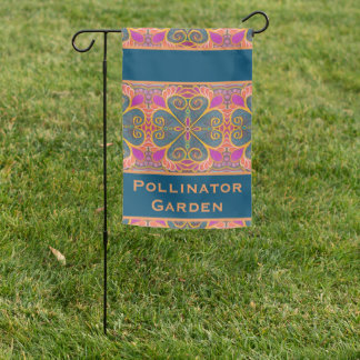 Pollinator Garden Lucky Magenta Emerald Flag