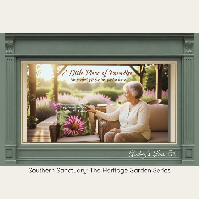 Pollinator Garden Welcome | Floral Meadow Throw Pillow (Creator Uploaded)