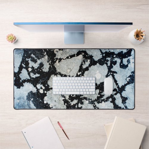     Pollock Style Stains Concrete Loft Modern Grey Desk Mat