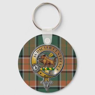 Pollock Tartan & Badge Keychain