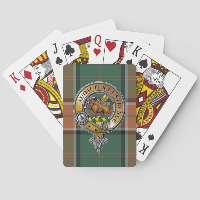 Pollock Tartan & Badge Poker Cards (Back)