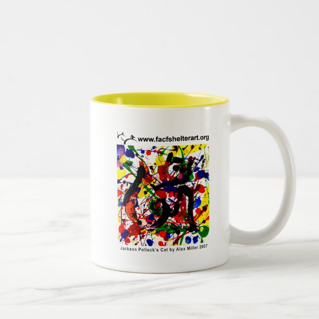 Pollock's Cat Two-Tone Coffee Mug (Right)