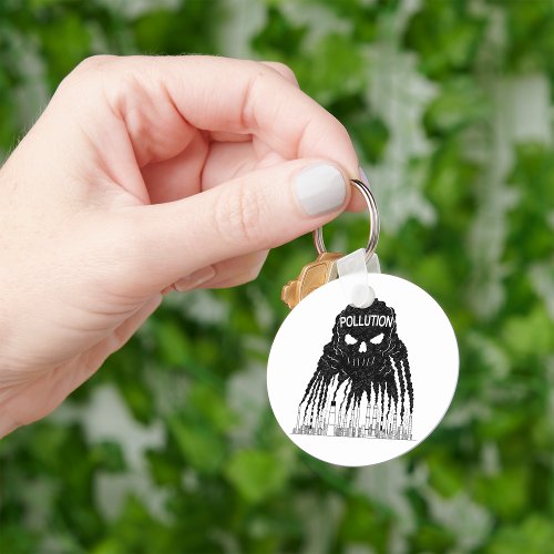 Pollution Cloud Monster Keychain