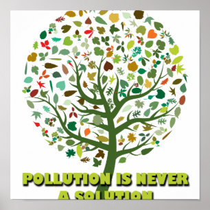 Pollution is Never a Solution Poster
