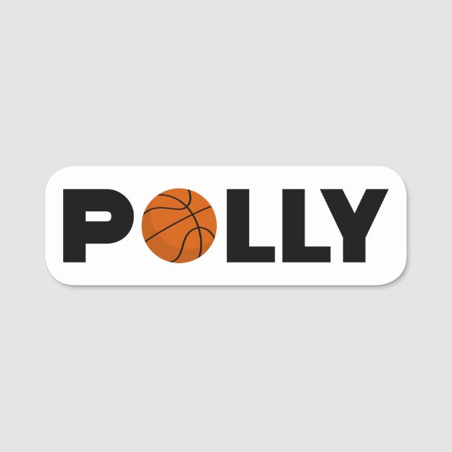 Polly Basketball Name Tag (Front)