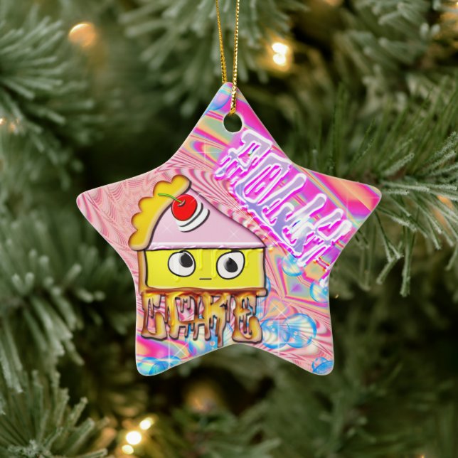 polly cake tortina ceramic ornament (Tree)