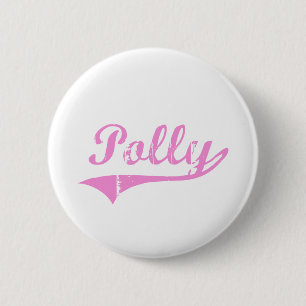 Polly Classic Style Name Pinback Button