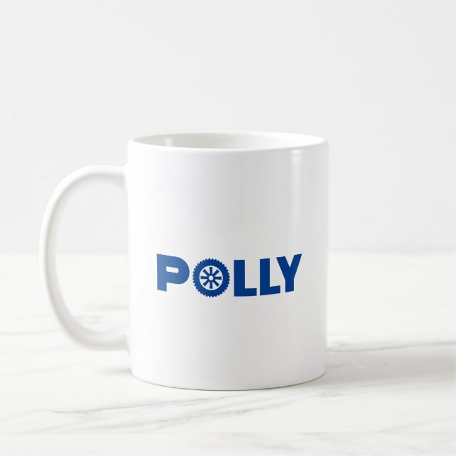 Polly Petrol Head Coffee Mug (Left)