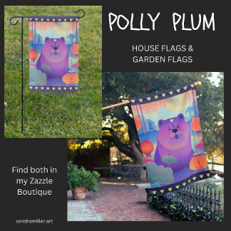 POLLY PLUM  Chow dog Garden Flag