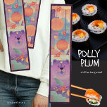 POLLY PLUM  Chow dog Scarf<br><div class="desc">Polly Plum the ‘generously plush’ Chow has a flair for food and a fascination with Chinese lanterns. Her striking purple coat, a result of a rare genetic mutation, gives her an almost mystical presence, like a living canvas. Polly's culinary preferences are as unique as her appearance—she has a deep love...</div>