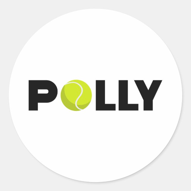 Polly Tennis Classic Round Sticker (Front)