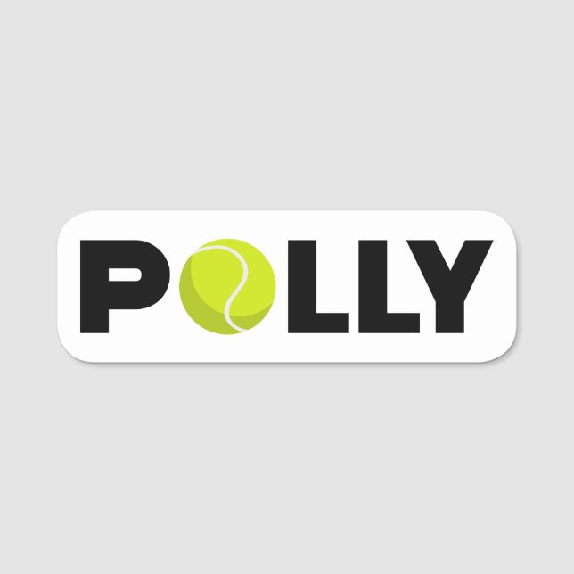 Polly Tennis Name Tag (Front)