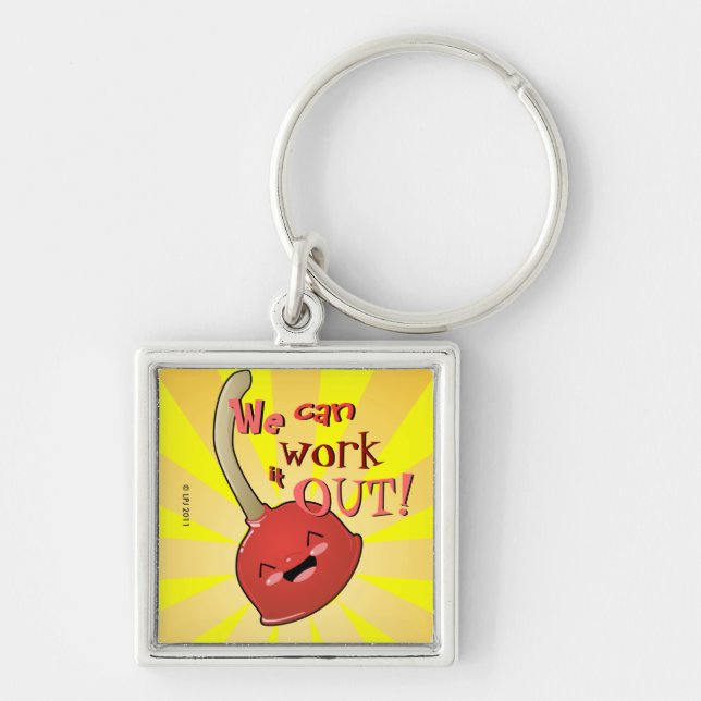 Polly the Plunger Keychain (Front)