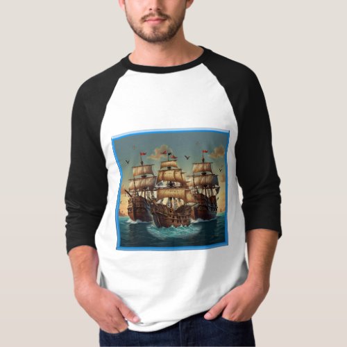 Pollys Pirate Party Ship T_Shirt