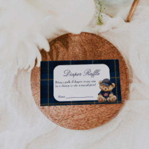 Polo Bear Baby Shower Diaper Raffle Enclosure Card