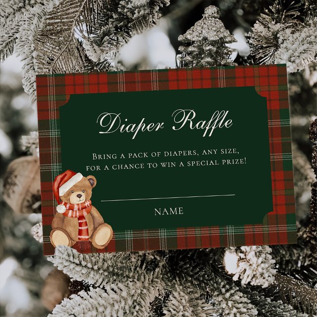 Polo Bear Baby Shower Diaper Raffle Enclosure Card (Creator Uploaded)