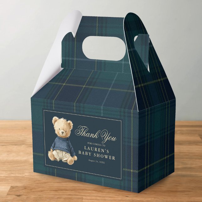 Polo Bear Baby Shower Thank You Favor Boxes (Creator Uploaded)