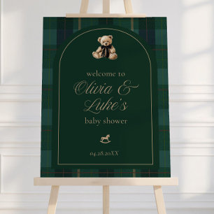 Polo Bear Baby Shower Welcome Sign Editable Templa
