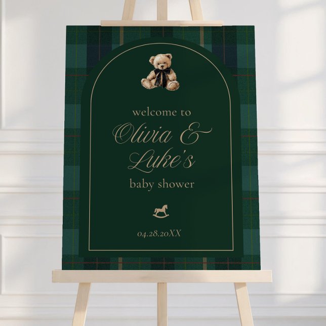 Polo Bear Baby Shower Welcome Sign Editable Templa (Creator Uploaded)