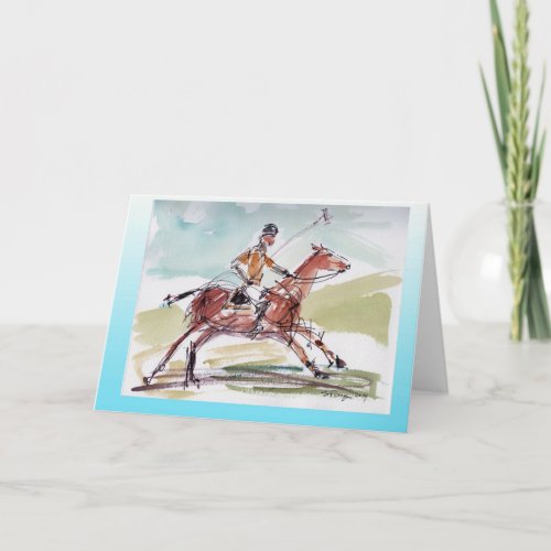 Polo blank greeting card w white envelope