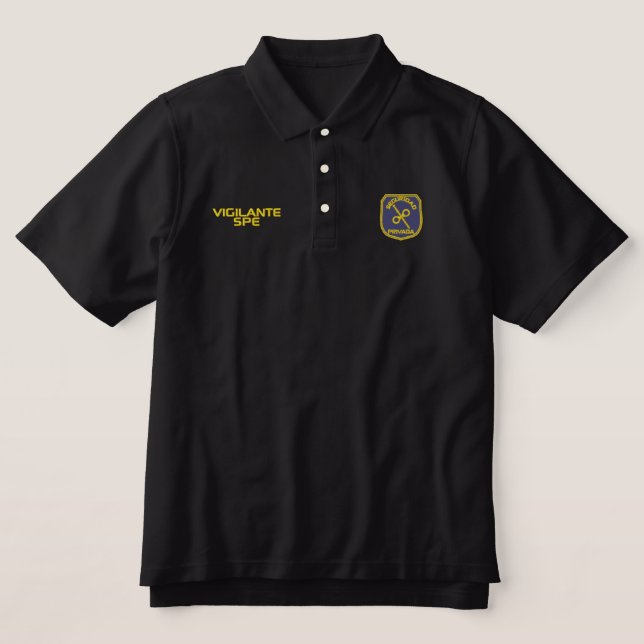 Polo Embroidered Vigilante SPE Blue Plate (Design Front)