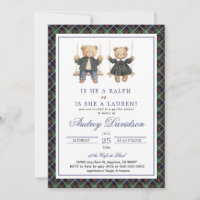 Polo Gender Reveal Tartan Plaid