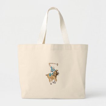 Polo Horse Large Tote Bag by Grandslam_Designs at Zazzle
