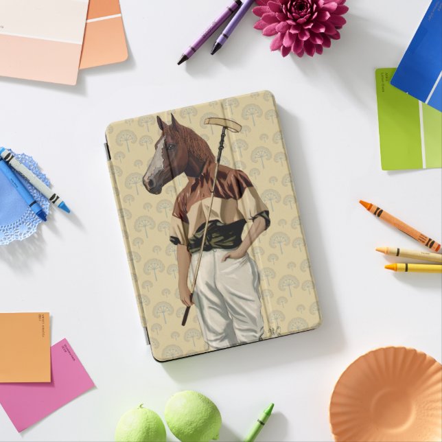 Polo Horse Portrait iPad Pro Cover (Desk)