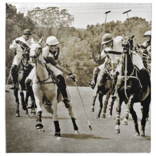 Polo Horses Galloping Napkin