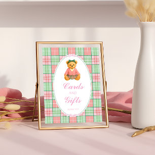 Polo Luxury Teddy Bear Baby Shower Cards and Gifts Poster