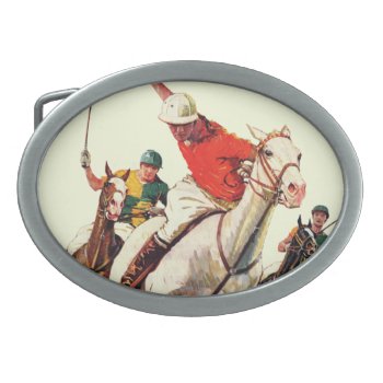 Polo Match Belt Buckle by PostSports at Zazzle