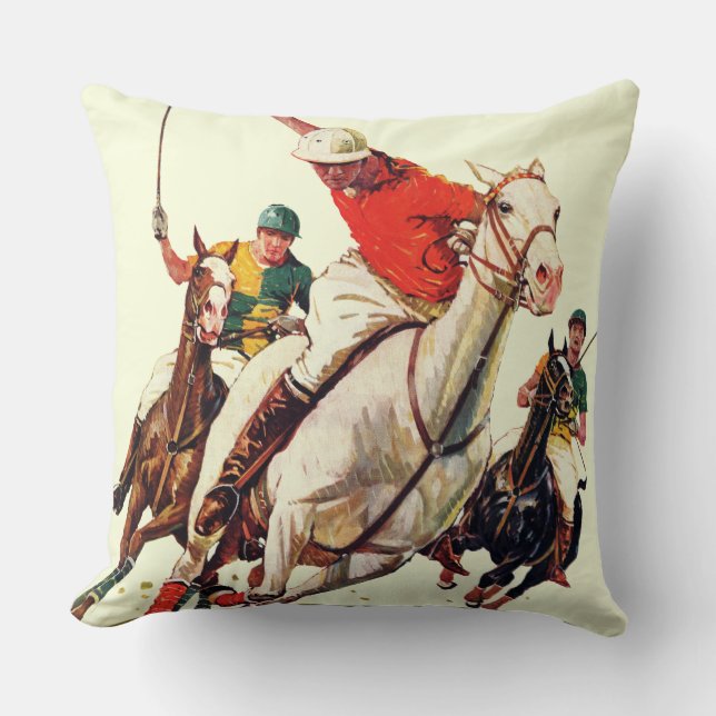 Polo Match Throw Pillow (Front)