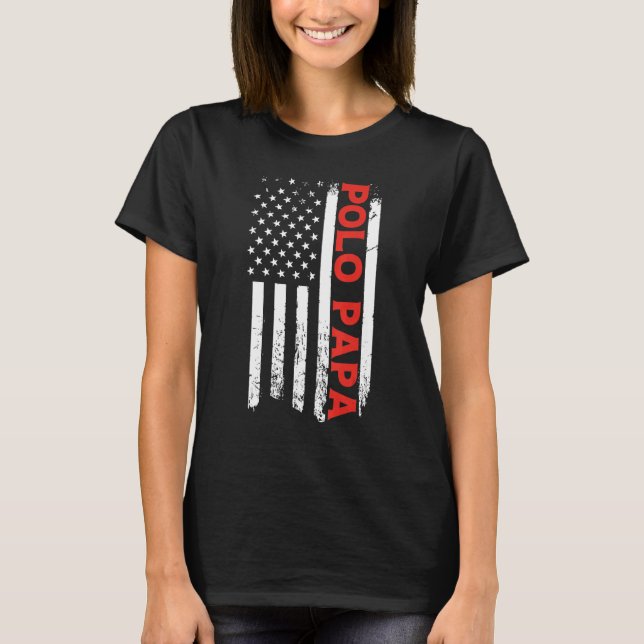 Polo Papa American Flag Father's Day Men's (Front)