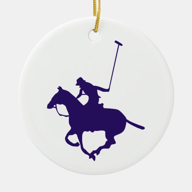 Polo Player Ceramic Ornament (Front)