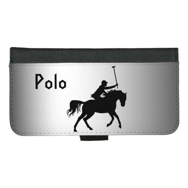 Polo Player on Horse iPhone 8/7 Plus Wallet Case