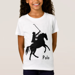 Polo Player on Horse Kids T-Shirt