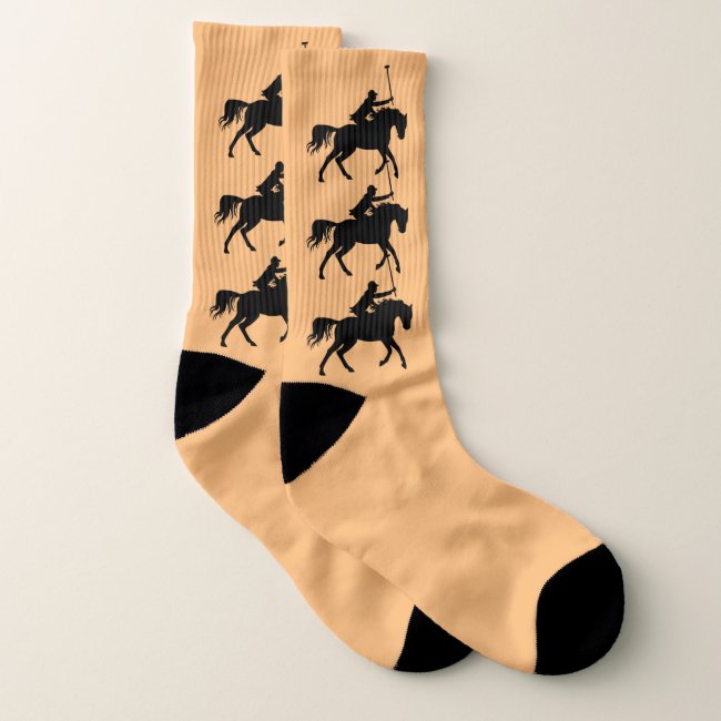 Polo Player on Horse Pattern Socks